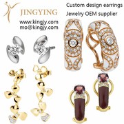 Custom Wholesale 925 silver earrings jewelry OEM 